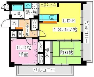 オークス【3階】の間取り