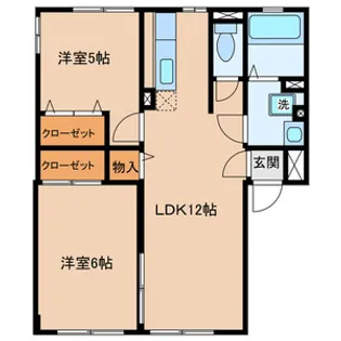 メゾンドレトアA棟B棟【1階】の間取り