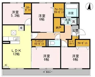 アーバンウエスト伊都 B棟【1階】の間取り