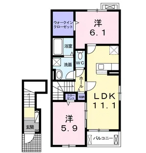 グレイス・K Ⅰ【2階】の間取り