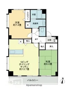 フォブール三嶋【3階】の間取り