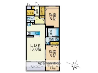 グランヒルズ学園通り【4階】の間取り