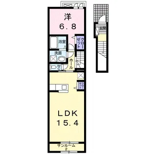 グリーンヒルズ立花【2階】の間取り