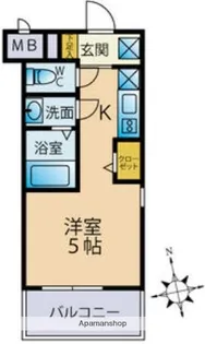 晃明ビル【507号室】の間取り