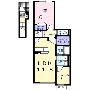 サリーチェ唐津【2階】の間取り