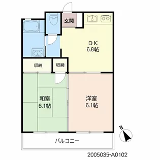 サンコーポ今宿【1階】の間取り