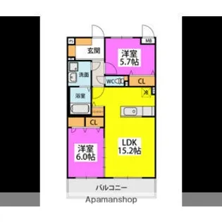 カーサ藤ヶ坂【1階】の間取り