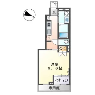 エスポワール虹【101号室】の間取り