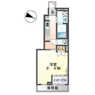 エスポワール虹【1階】の間取り