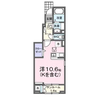 ホーリープレイス唐津 Ⅱ【1階】の間取り