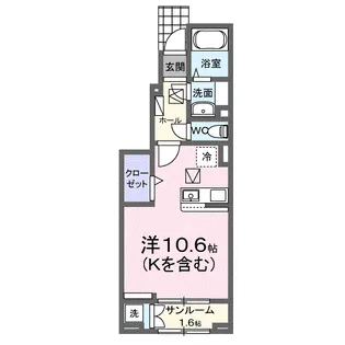 ホーリープレイス唐津 Ⅰ【1階】の間取り