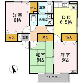 コーポ・パル A棟【1階】の間取り