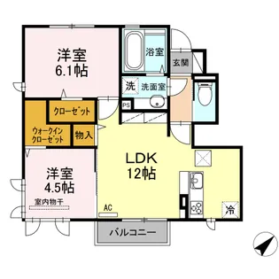 DーLUMIUS双水【1階】の間取り