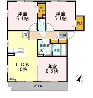 アンティーム A棟【2階】の間取り