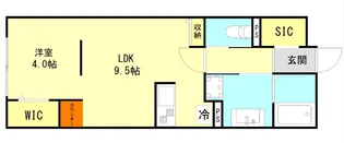 ラシックランテ今宿東【1階】の間取り