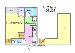 1Rの間取り画像