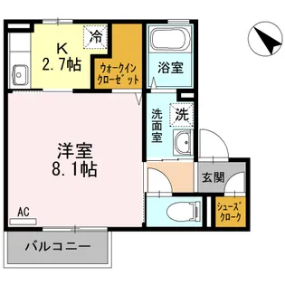 レーブ【2階】の間取り