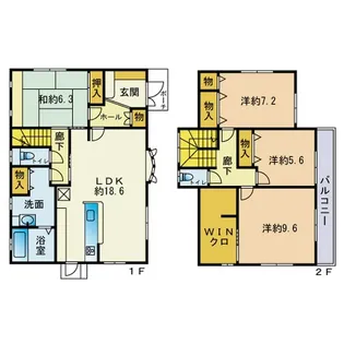 福岡県糸島市前原南1丁目【一戸建】の間取り