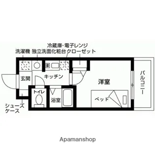 いとLABプラスレジデンスB棟【435号室】の間取り