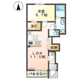 (仮)鏡アパートB棟【1階】の間取り