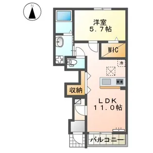 (仮)鏡アパートB棟【110号室】の間取り