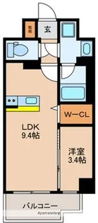 1LDKの間取り画像
