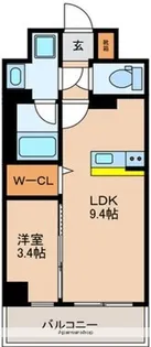 1LDKの間取り画像