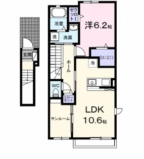 アーバンライフ潤南B【2階】の間取り