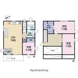 福岡県福岡市西区大字元岡【一戸建】の間取り