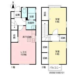 プレステージ22 B棟【1階】の間取り