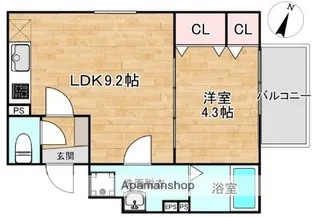 CRECIA荻浦【3階】の間取り