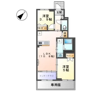 (仮)東唐津アパート【108号室】の間取り