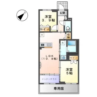 (仮)東唐津アパート【106号室】の間取り