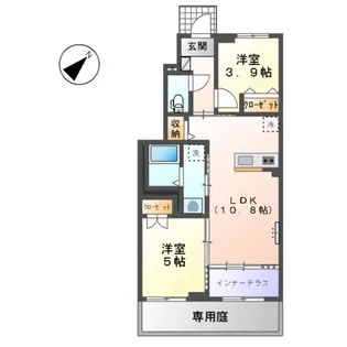 (仮)東唐津アパート【105号室】の間取り