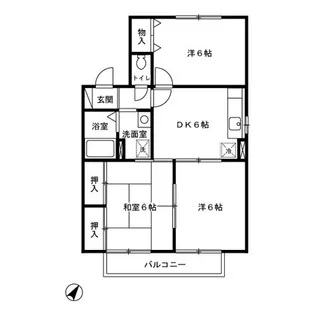 アネックスB棟【206号室】の間取り