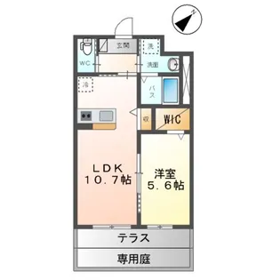 カーサ・グラン 伊都【1階】の間取り