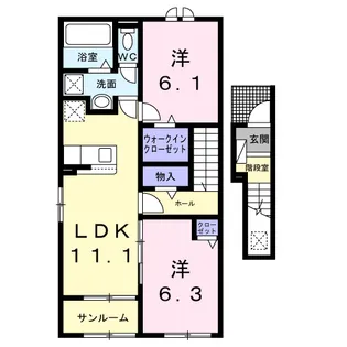 パークサイド【2階】の間取り