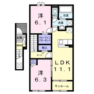 パークサイド【2階】の間取り
