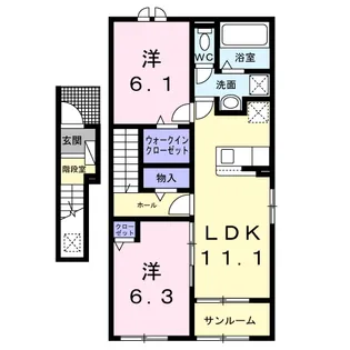 パークサイド【2階】の間取り
