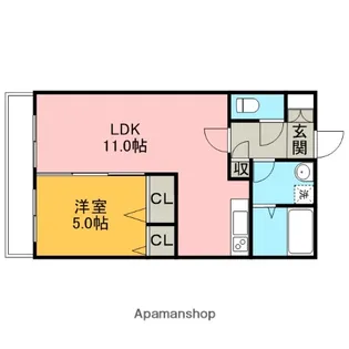 ジュネスT【203号室】の間取り