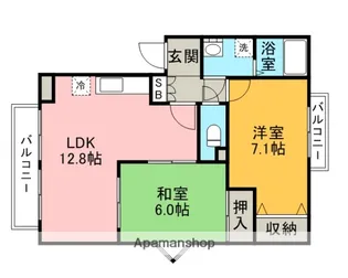 フォブール周船寺【2階】の間取り
