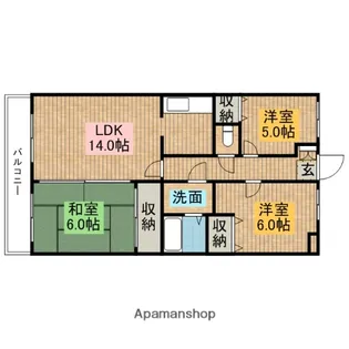 ライフステージY&M【1階】の間取り