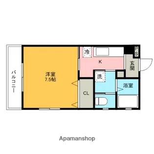 セブンハイツⅡ【5階】の間取り