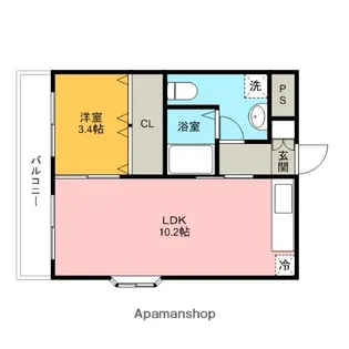 アスピラシオン・ステラ前原【4階】の間取り