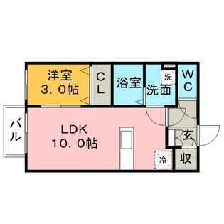 コンフォート宮ノ陣【1階】の間取り