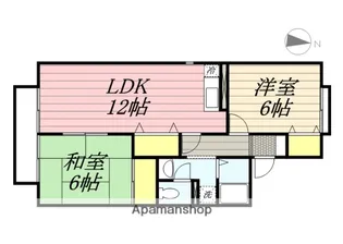 福岡県筑紫野市紫3丁目【アパート】の間取り