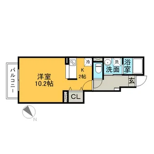 ひまわりハウス武井弐番館【102号室】の間取り