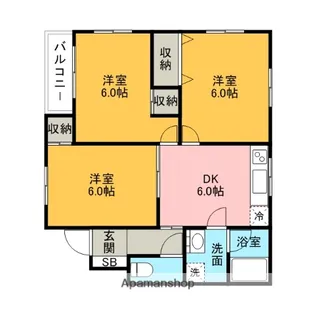グリーンハイツ【202号室】の間取り