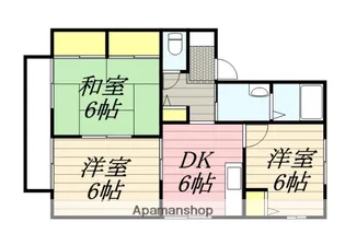 福岡県久留米市小森野4丁目【アパート】の間取り