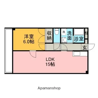グリーンパーク甘木【105号室】の間取り